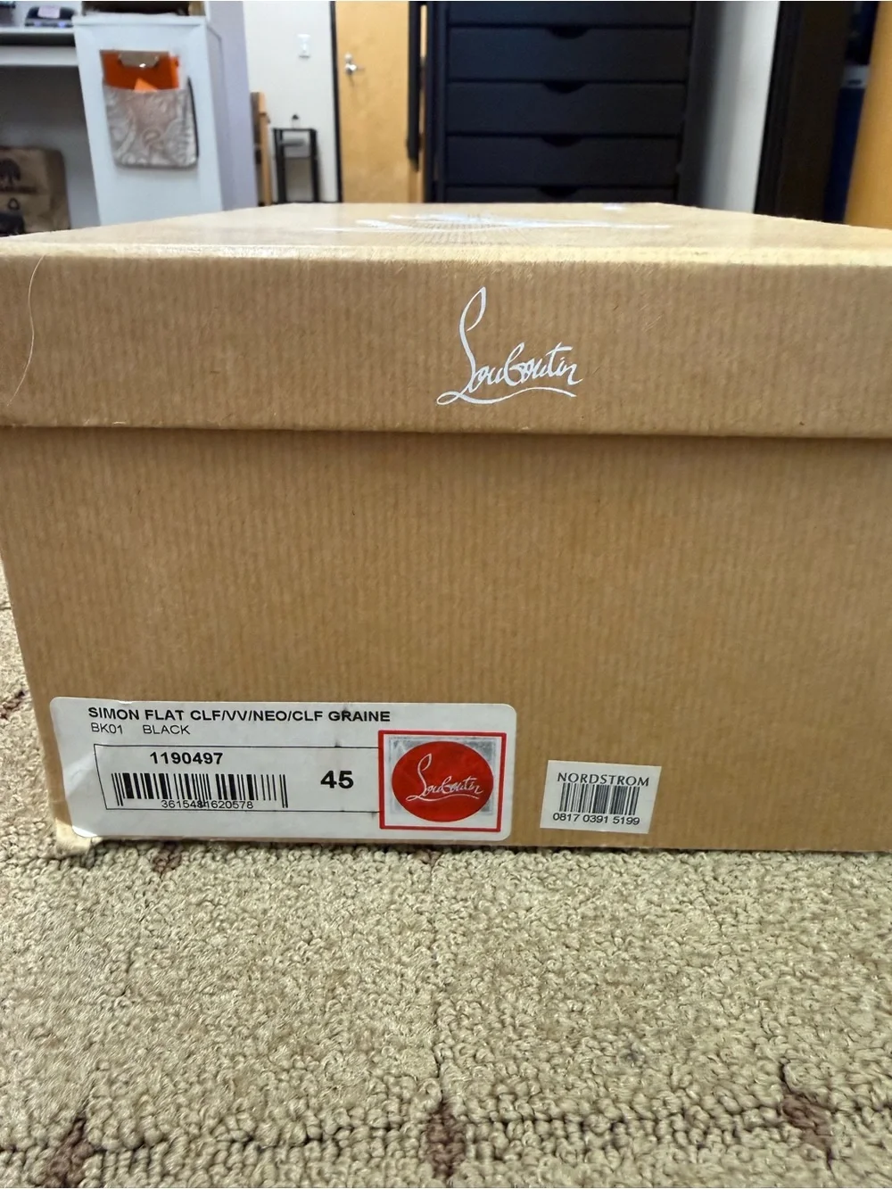 Christian Louboutin Men’s Black Suede & Leather Lace-Up Oxfords